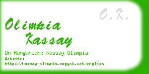 olimpia kassay business card